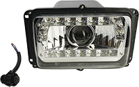 Фар МАЗ 18LED с дневным ходовым огнем, евро резъем 36.3775-30 VF